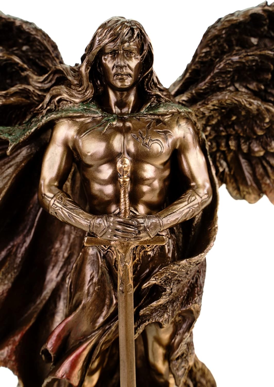 Veronese by Joh. Vogler Erzengel Metatron mit 6 Flügeln bronziert/col. Figur Skulptur 2013