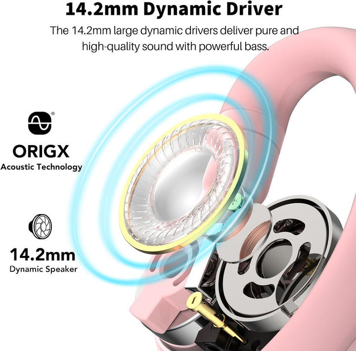 TOZO O2 Open Ear Kopfhörer 5.3 Bluetooth Kopfhörer mit DSP Noise Cancelling, 42 Std Kabellose Kopfhö