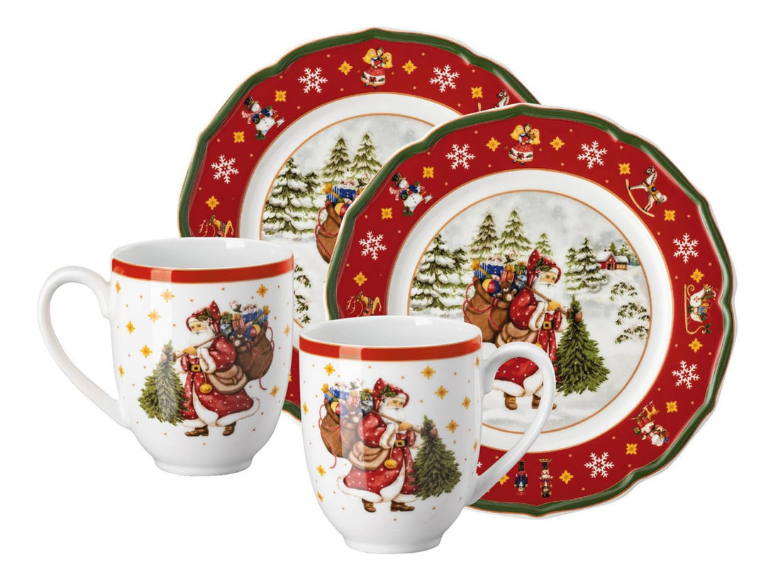 Hutschenreuther Happy Wintertime Set 4 teilig - red