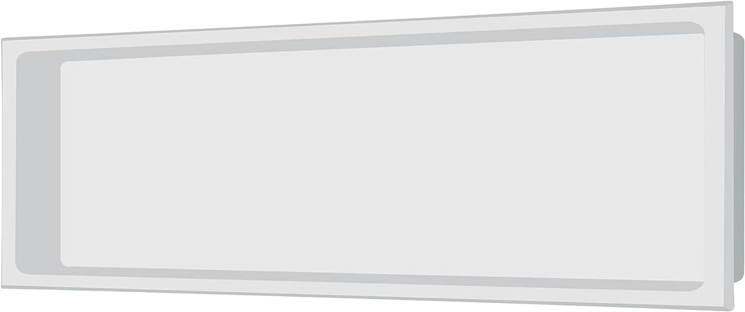 Edelstahl Wandnische 30 x 90 cm (weiss)
