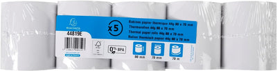 Exacompta 44819E 50er Pack Thermopapierrollen 1-lagig, Breite: 80mm, Länge 70m, Durchmesser Kern: 12