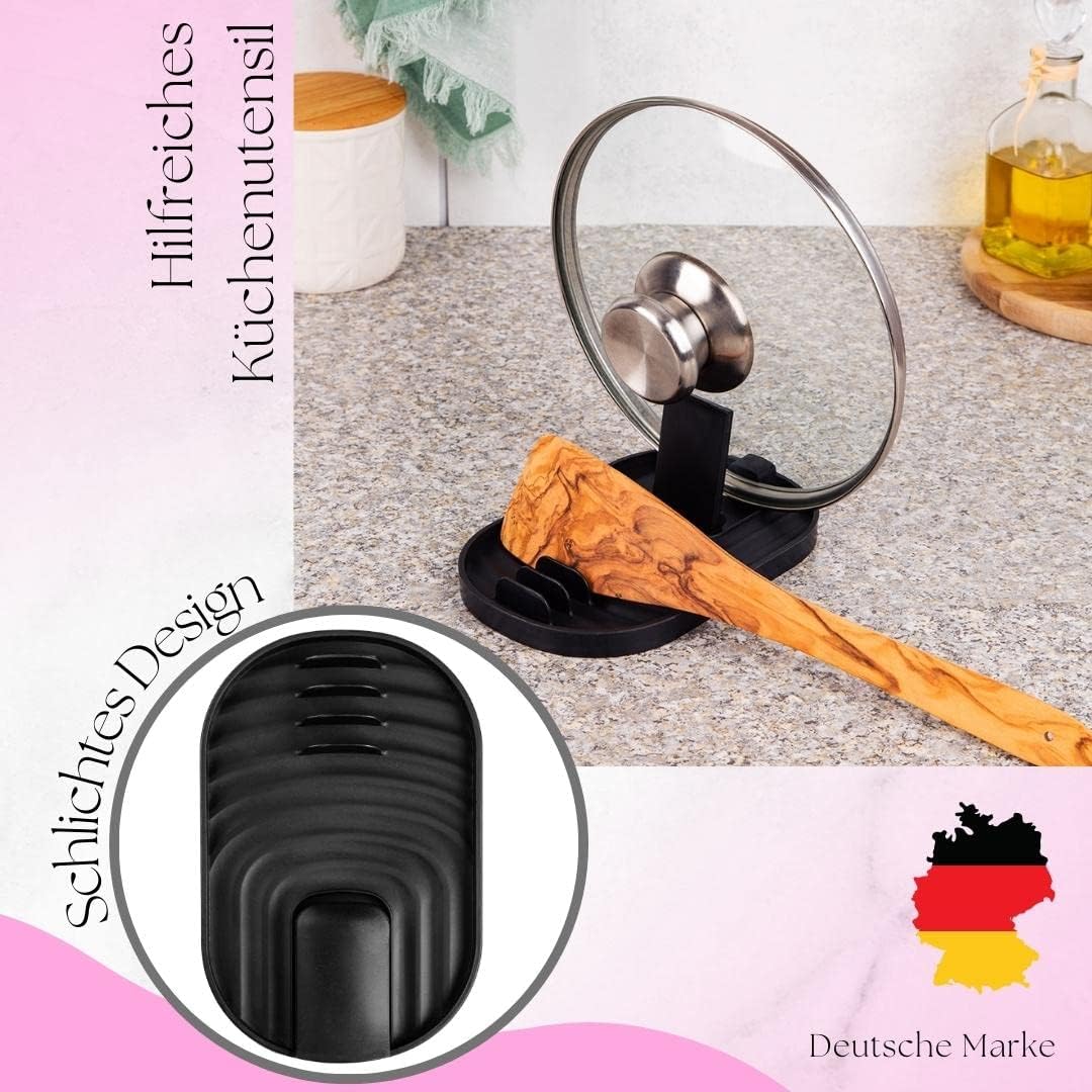 H E L P Y® Löffelablage für Ordnung in der Küche - Topfdeckelhalter & Kochlöffelablage in einem - Ab