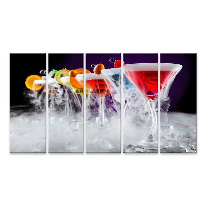 islandburner Bild auf Leinwand Martini Getränke Cocktails Bar Bilder Wandbilder Poster Leinwand 160x