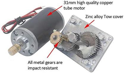 Fafeicy 12V 400RPM Schneckengetriebemotor, hohe Torsionsgeschwindigkeit - Reduzieren Sie die umschal