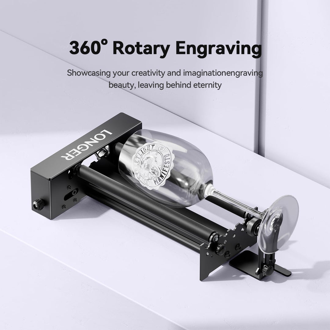 Longer Laser-Gravierer Rotationsaufsatz, Y-Achsen-Rollenmodul 360° Drehung für zylindrische Objekte