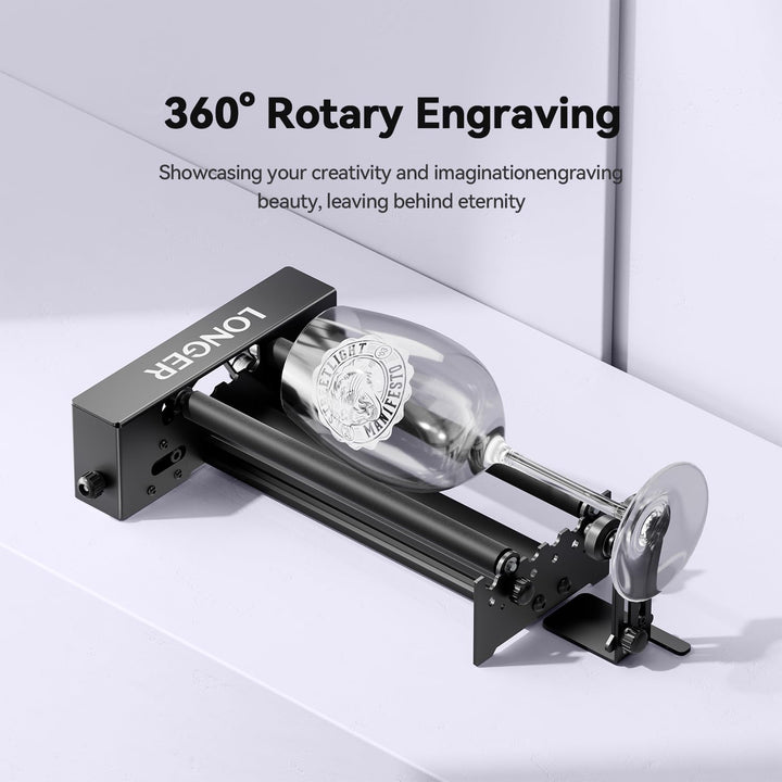 Longer Laser-Gravierer Rotationsaufsatz, Y-Achsen-Rollenmodul 360° Drehung für zylindrische Objekte