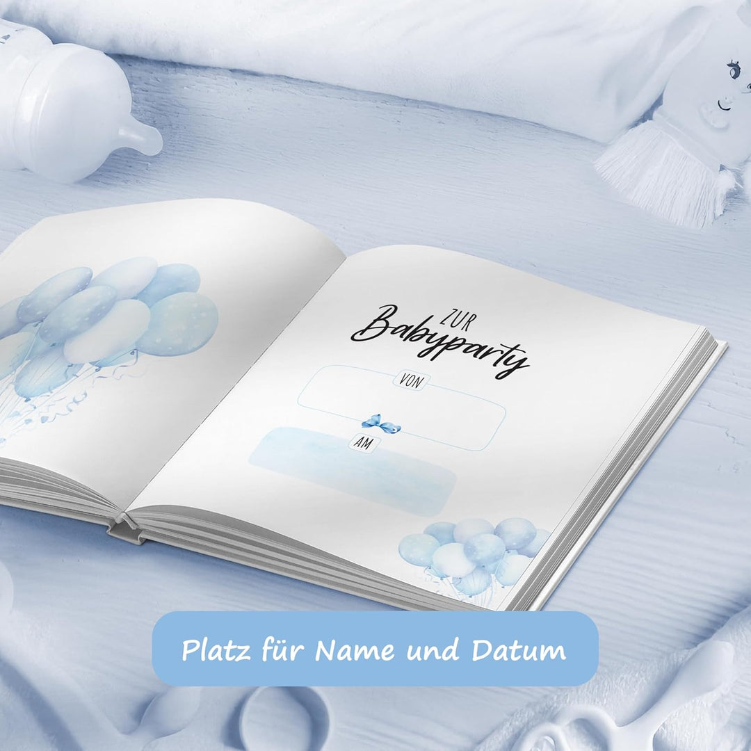 colortouch Gästebuch Babyparty, Baby Shower Geschenk Junge & Mädchen für Babyparty Deko, Gender Reve