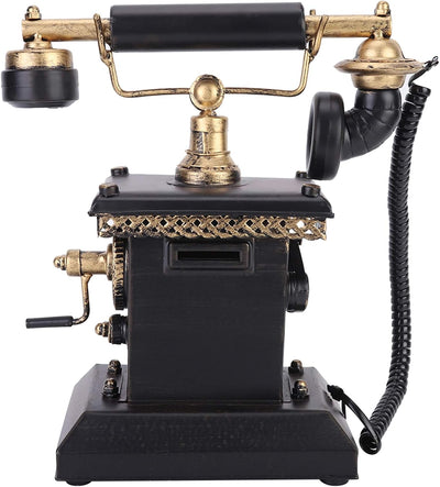 Antikes Desktop Telefon Modell mit Zifferblatt, Schwarz Europäischen Vintage Telefone Haustelefon mi