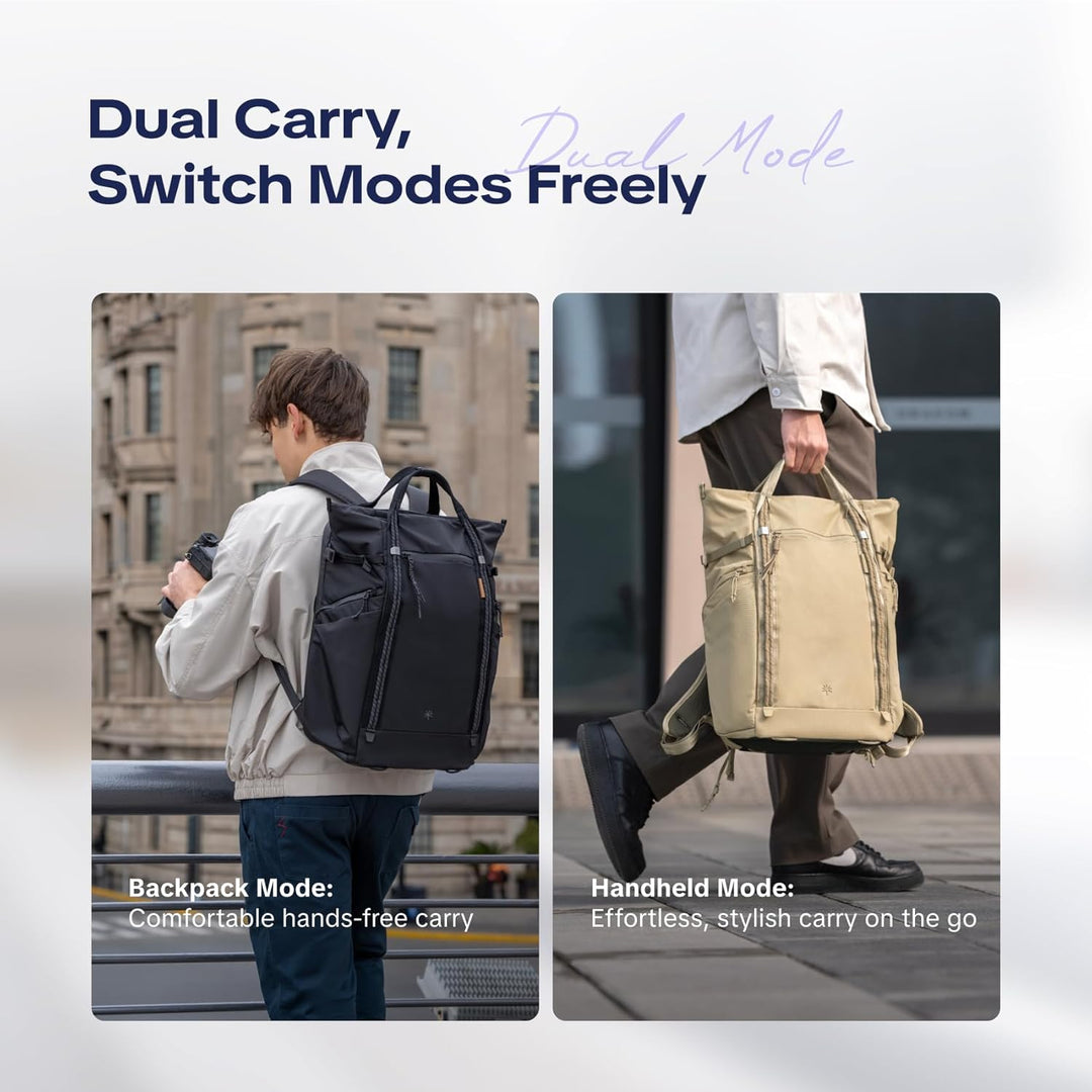 PGYTECH OneGo Roamer Kamerarucksack 18L, Wasserabweisender Casual Tote-Rucksack mit Zwei Tragearten,