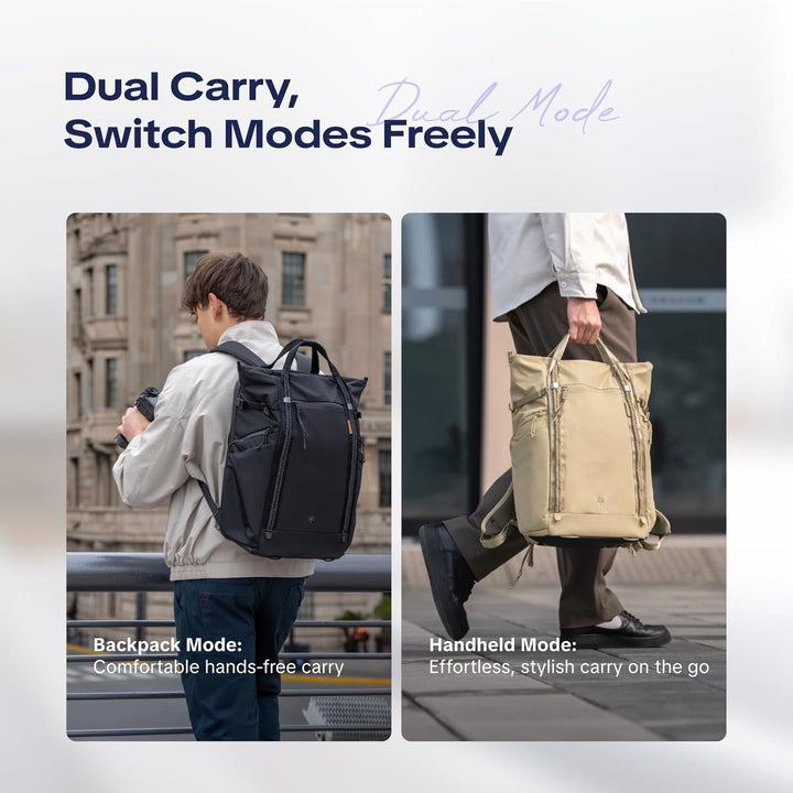 PGYTECH OneGo Roamer Kamerarucksack 18L, Wasserabweisender Casual Tote-Rucksack mit Zwei Tragearten,