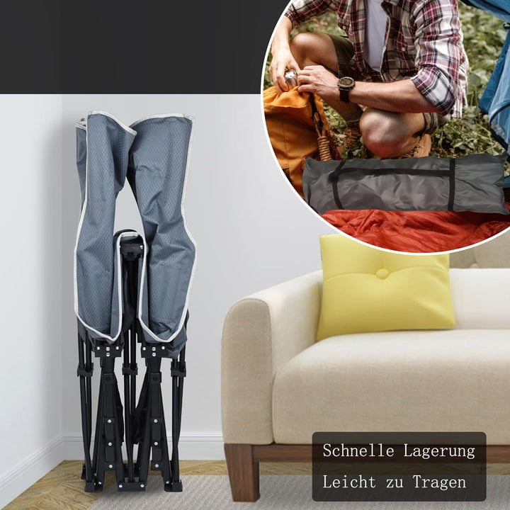 HENGMEI Feldbett Klappbar Campingbett Feldbetten Feldbetten Klappbar Bett mit Seitentasche Tragetasc