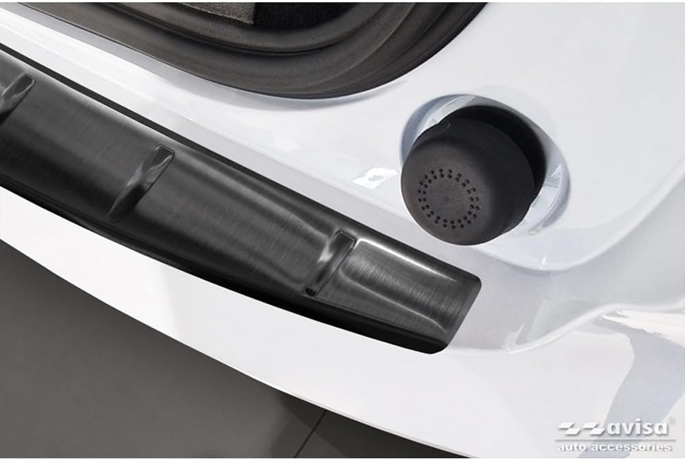 Avisa Schwarz Edelstahl Heckstossstangenschutz kompatibel mit Volvo EX30 2023- 'Ribs'