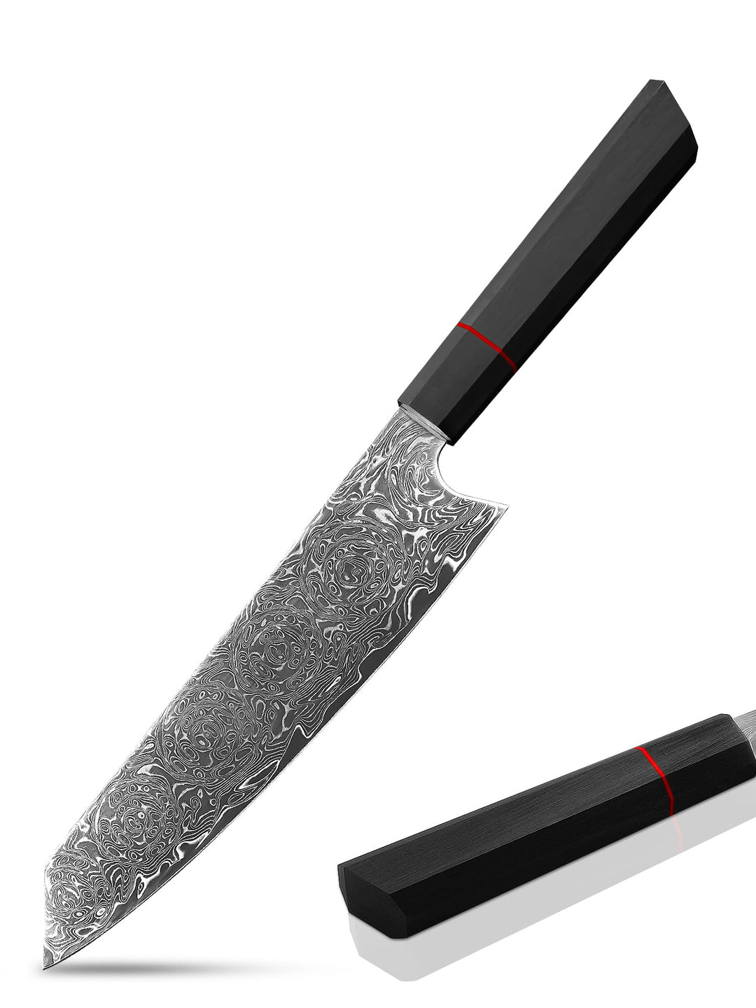 Plys Japanisches Kiritsuke Damastmesser Scharf Küchenmesser: 20 Cm Damast Stahl Messer - Gemüse, Pro