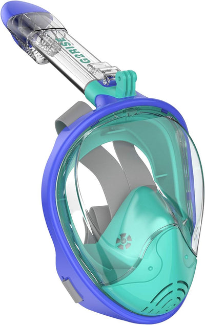 G2RISE® Schnorchelmaske, Tauchmaske, Faltbare CO2-sichere Schnorchel Vollmaske mit Kameraposition fü