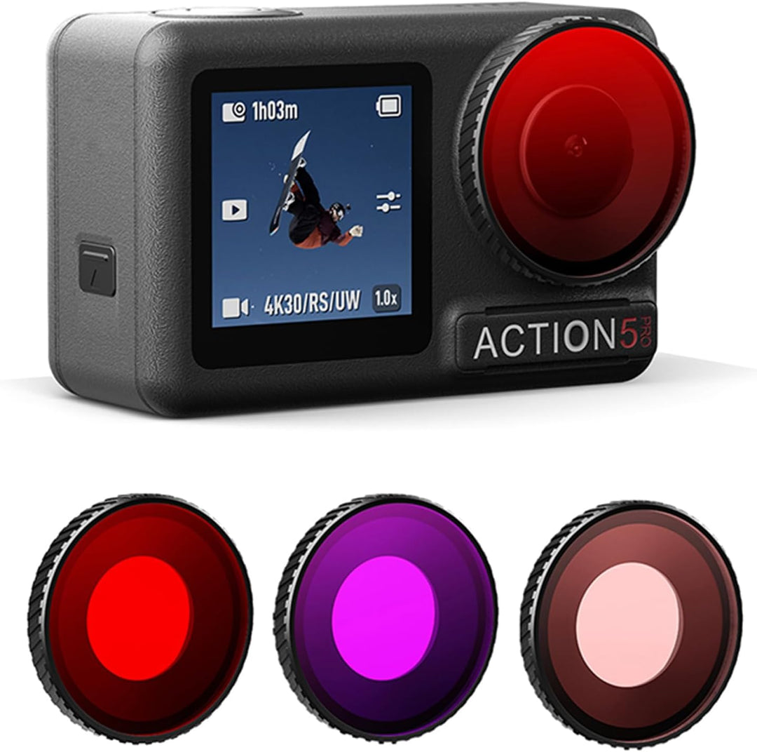 Wasserdichter Tauchfilter, Objektivschutz für DJI Osmo Action 5 Pro/Action 4 Sportkamera, Anti-Besch