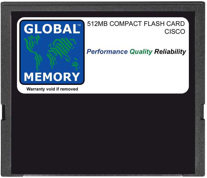 GLOBAL MEMORY 512MB COMPACT Flash Card Speicher FÜR Cisco Catalyst 6500 Series SWITCHES & 7600 Serie