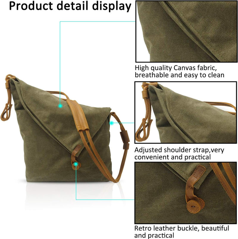 FANDARE Retro Umhängetasche Männer/Frauen 13 Zoll Laptop Business Crossbody Bag Outdoor Reise Campin