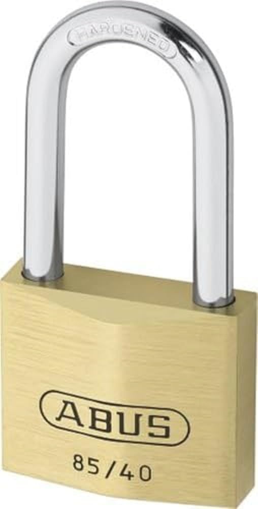 ABUS Vorhängeschloss Messing 85/40HB63 gl.-0706 - gleichschliessend und mit hohem Bügel - für Keller