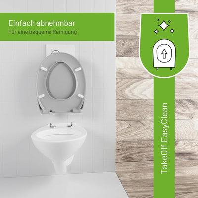 LUVETT® Toilettendeckel mit Absenkautomatik C770 oval, WC-Sitz mit 3 Befestigungsvarianten zur Wahl,