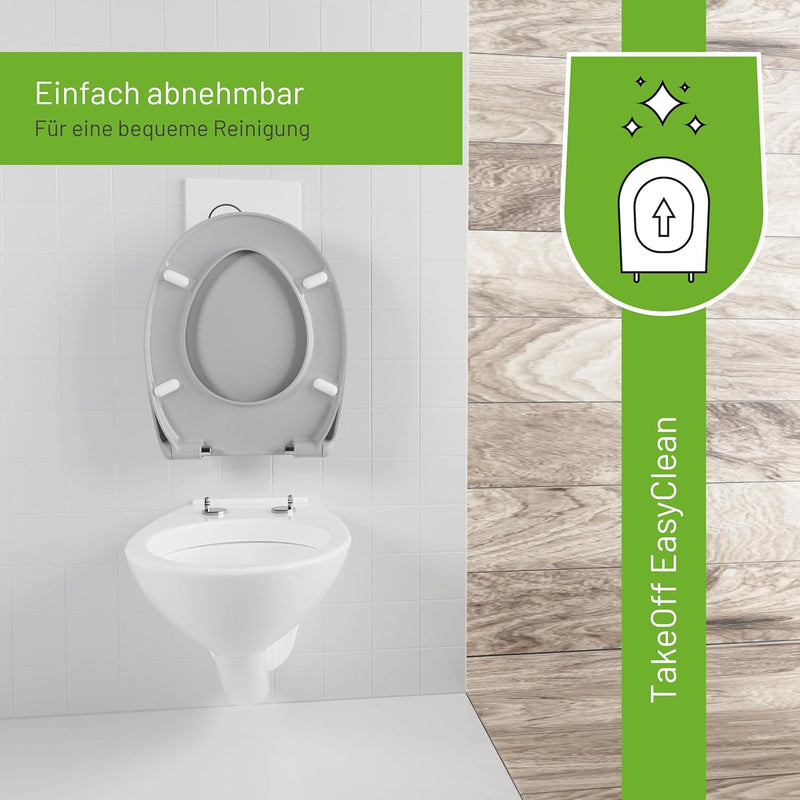 LUVETT® Toilettendeckel mit Absenkautomatik C770 oval, WC-Sitz mit 3 Befestigungsvarianten zur Wahl,