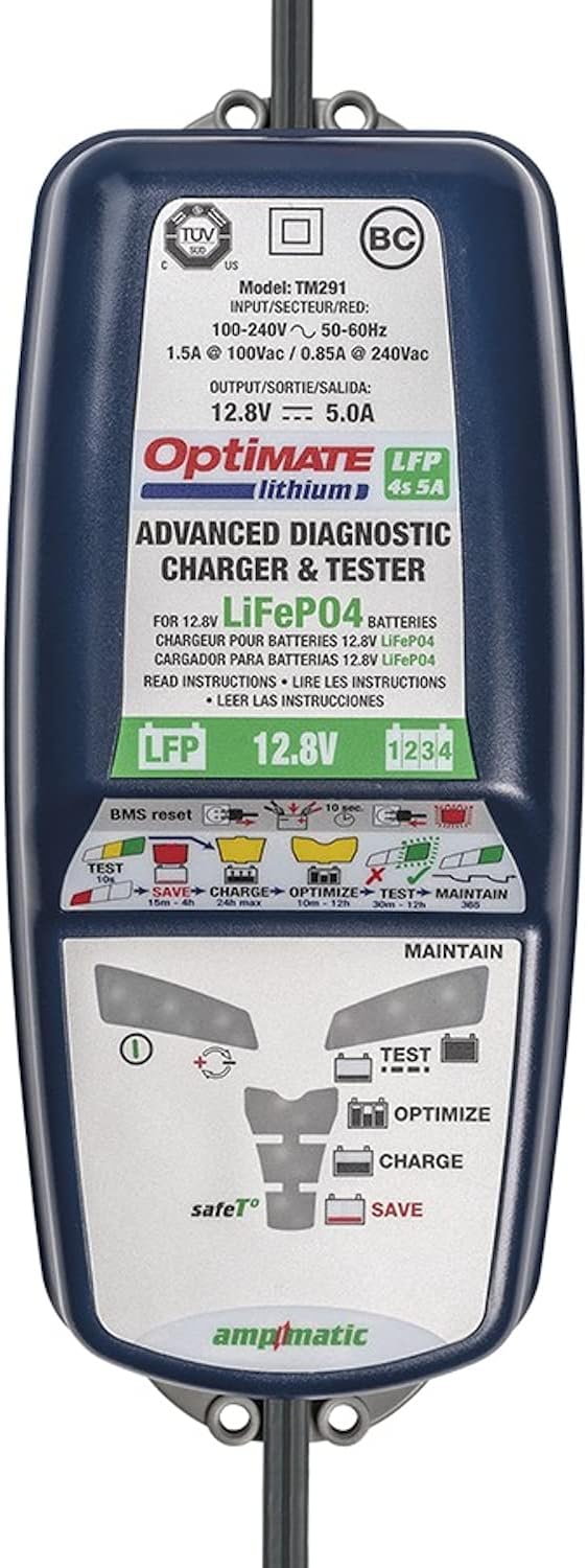 Optimate Lithium Batterieladegerät - speziell für Lithium Ionen Akkus von Tecmate