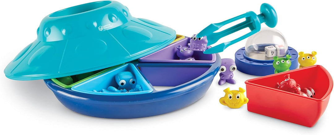 Learning Resources Oodles of Aliens! UFOs sortieren, EIN Spiel zum Farbensortieren für Kinder ab 3 J