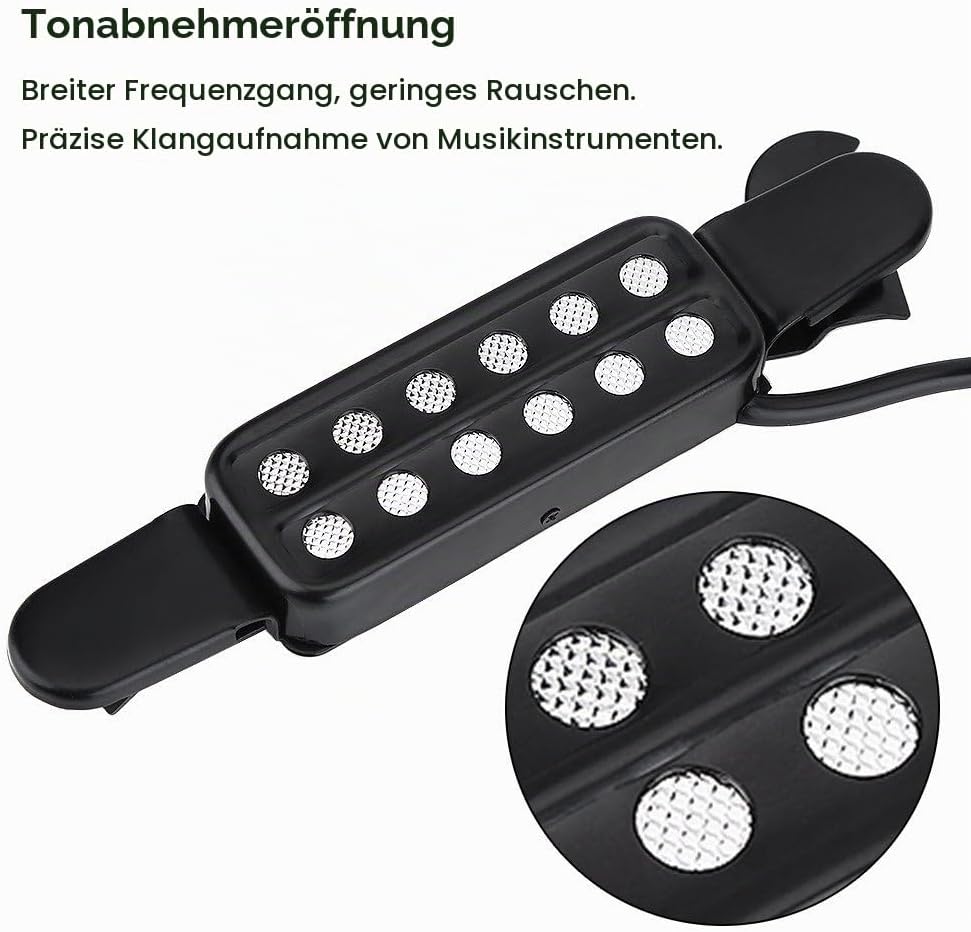 Gitarren Tonabnehmer Akustikgitarre Pickup 12 Schallloch Magnetic Classic Transducer Westerngitarre