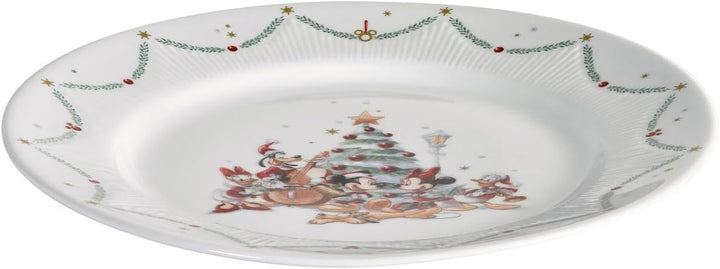 Micky Maus &amp; Freunde Flacher Teller Disney, 4er-Set, 27 cm, Porzellan, Spülmaschinenfest, Weihnachte