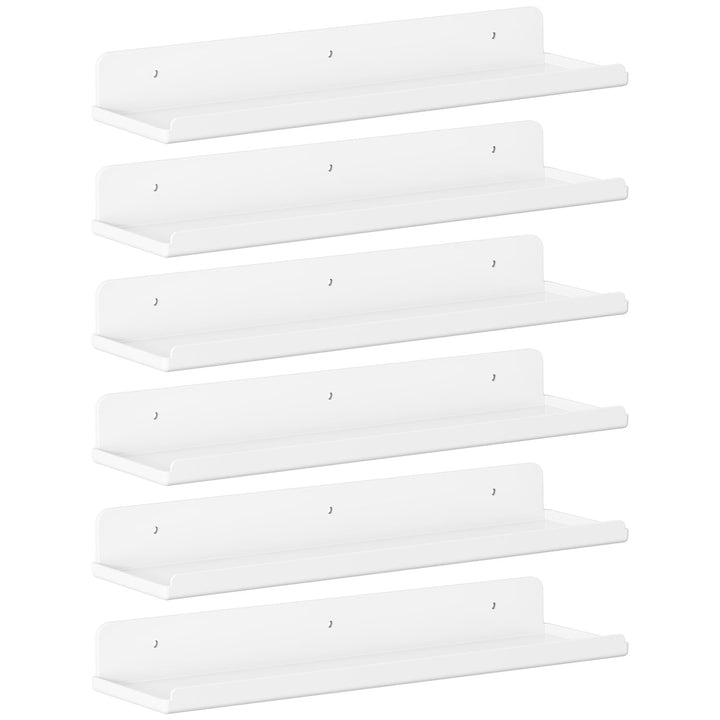 Lifewit Hängeregale für die Wand, 6er Pack Weisses 38CM Raumdeko für Bücherregal/Schallplatten Präse
