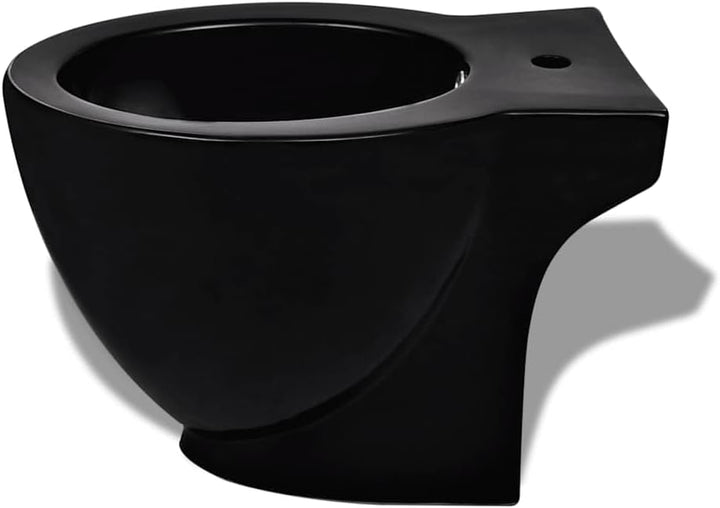 Bidet, rund, zum Aufstellen, aus Sanitärkeramik, schwarz, für Badezimmer