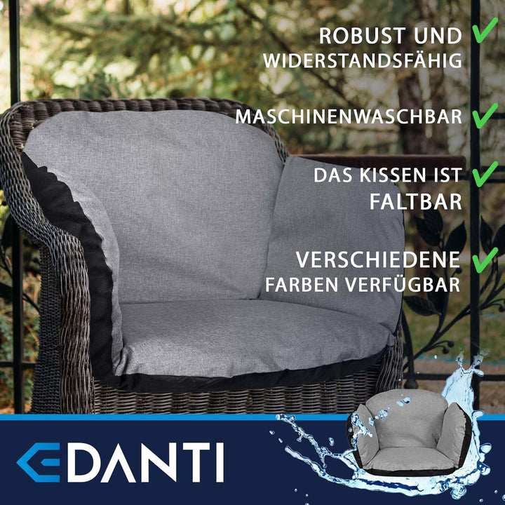 EDANTI Gartenkissen Polster Kissen für Hängesessel Storchennest Hängekorb Schaukel Wasserdicht Dekor