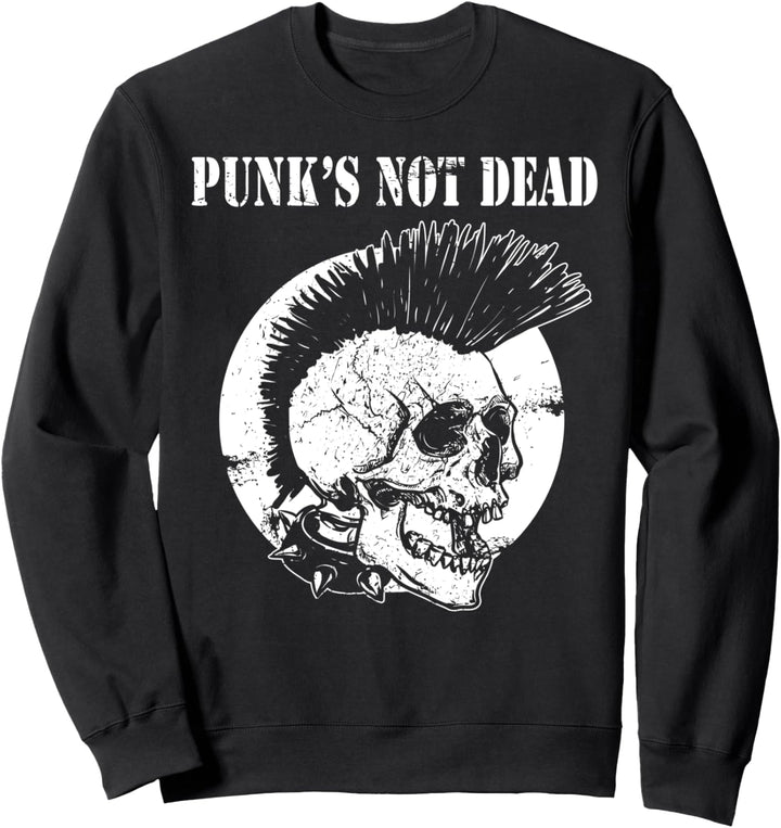 Punk's Not Dead Punker Punk Rock Konzert Totenkopf Geschenk Sweatshirt
