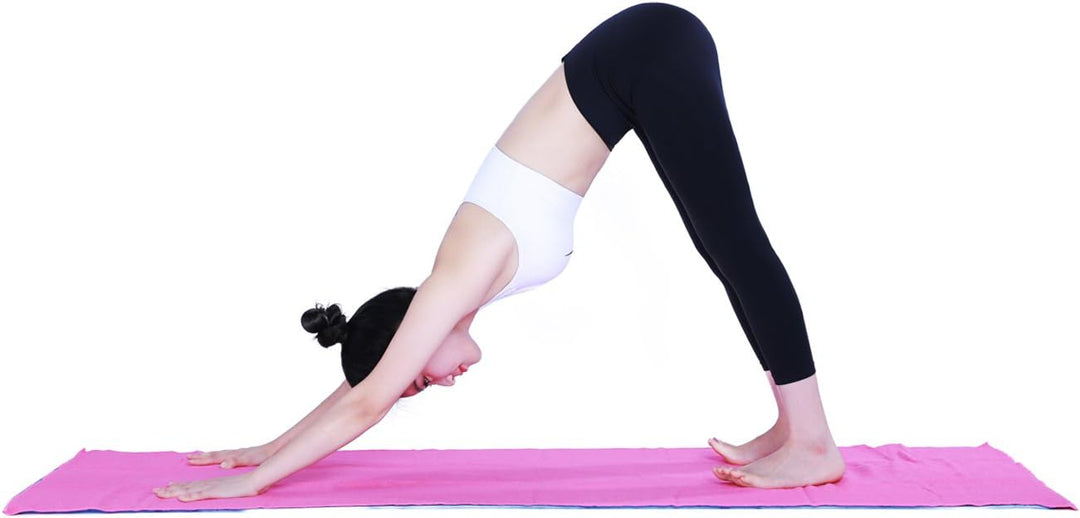 Quick Dry rutschfeste Yoga Handtücher (6 Farben) mit Mesh-Tragetasche, extra lang (62 x 183 cm/62 x