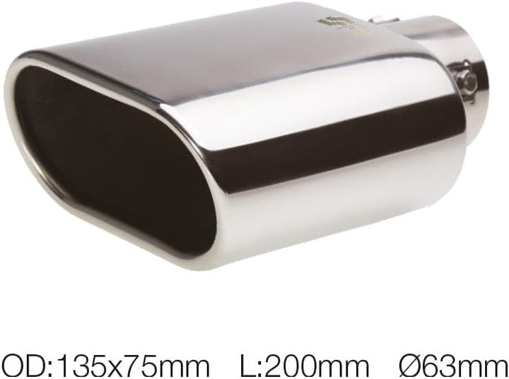 Simoni Racing TRX/16 Exhaust Tip Rectangular, Inox