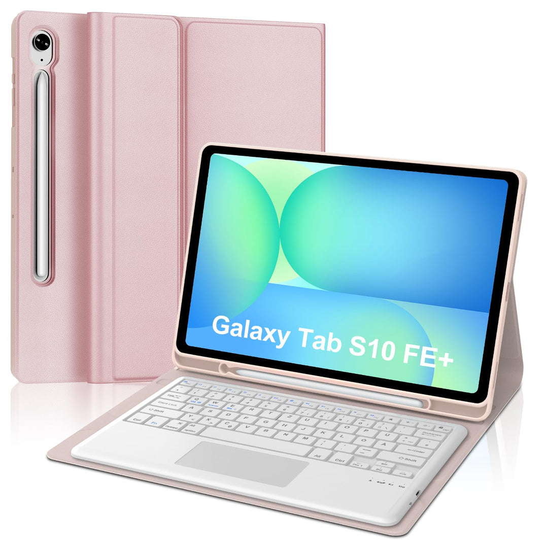 Tastatur für Samsung Galaxy Tab S10 FE+ Plus 13.1 Zoll 2025 mit Touchpad, Hülle mit Tastatur für Tab