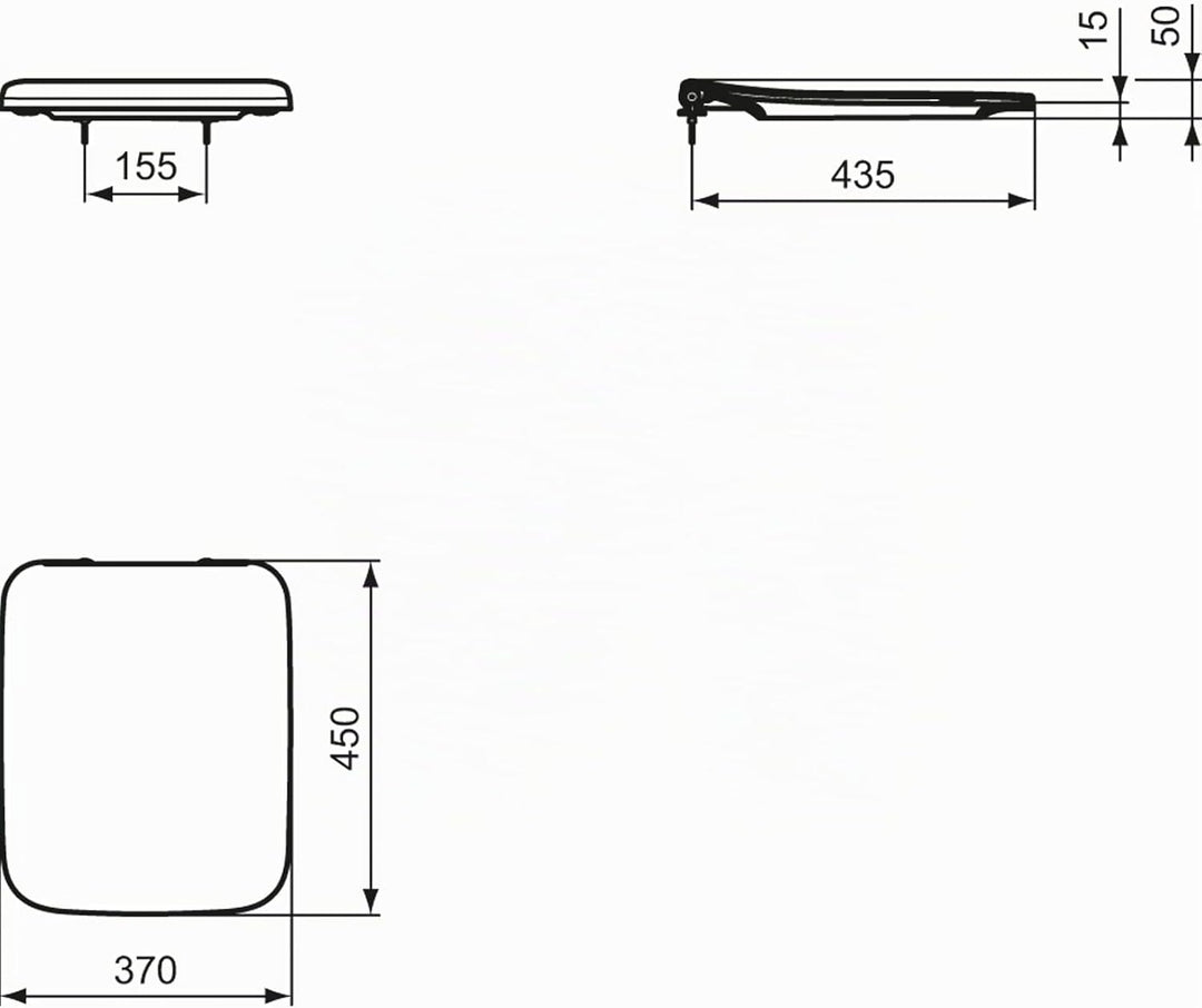 Ideal Standard T385701 Original Strada II WC-Sitz mit Softclosing, Wrapover Strada Ii Wrapover Weiss