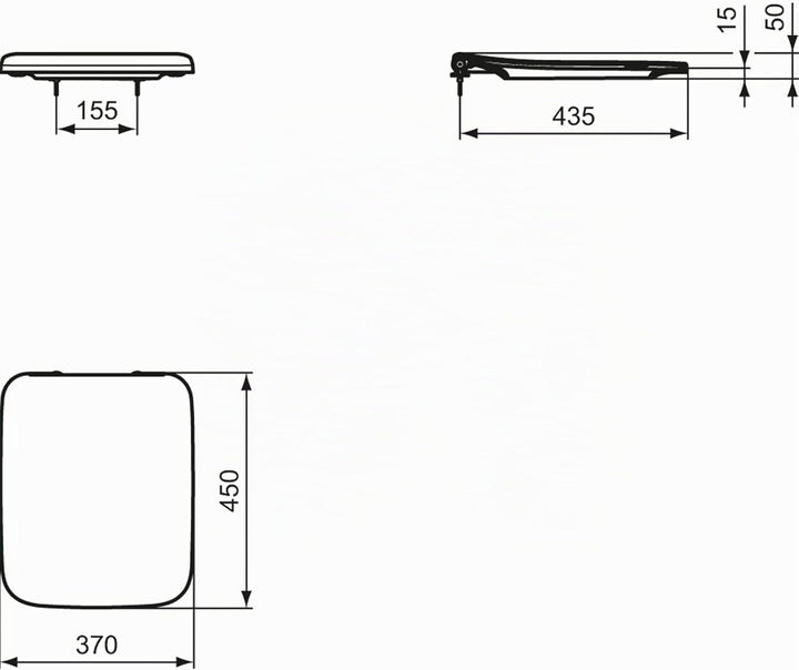 Ideal Standard T385701 Original Strada II WC-Sitz mit Softclosing, Wrapover Strada Ii Wrapover Weiss