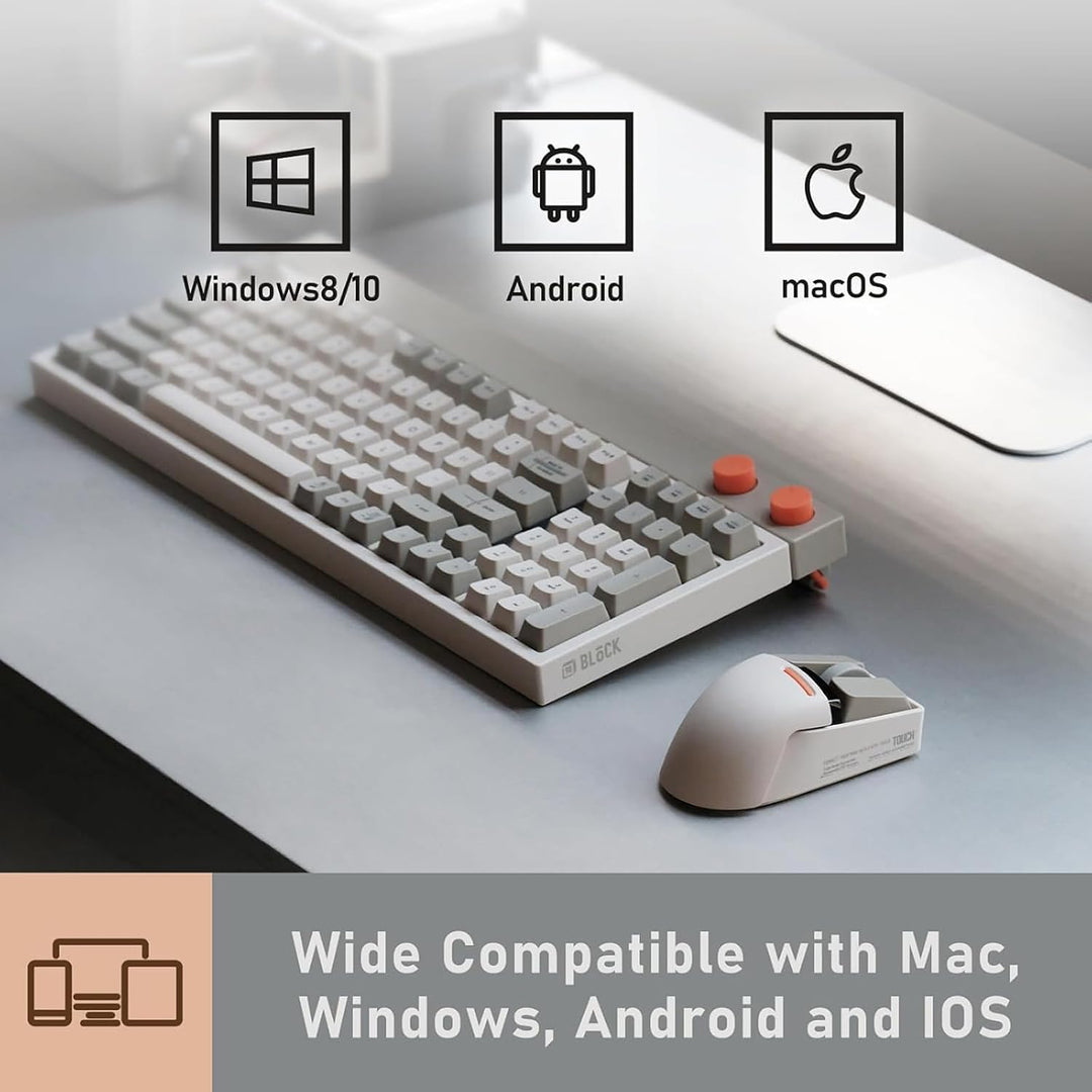 LOFREE Kabellose Maus Bluetooth 4000 DPI OLED-Bildschirm Mac Windows PC