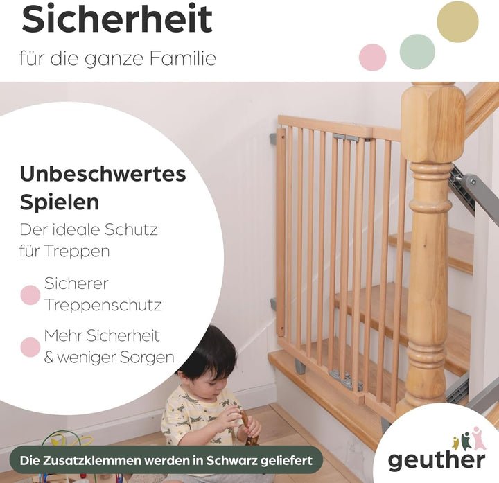 Geuther 2733+ ECO schwenkbares Treppenschutzgitter Passung: 67 cm - 107 cm TÜV/GS zertifiziert Türgi