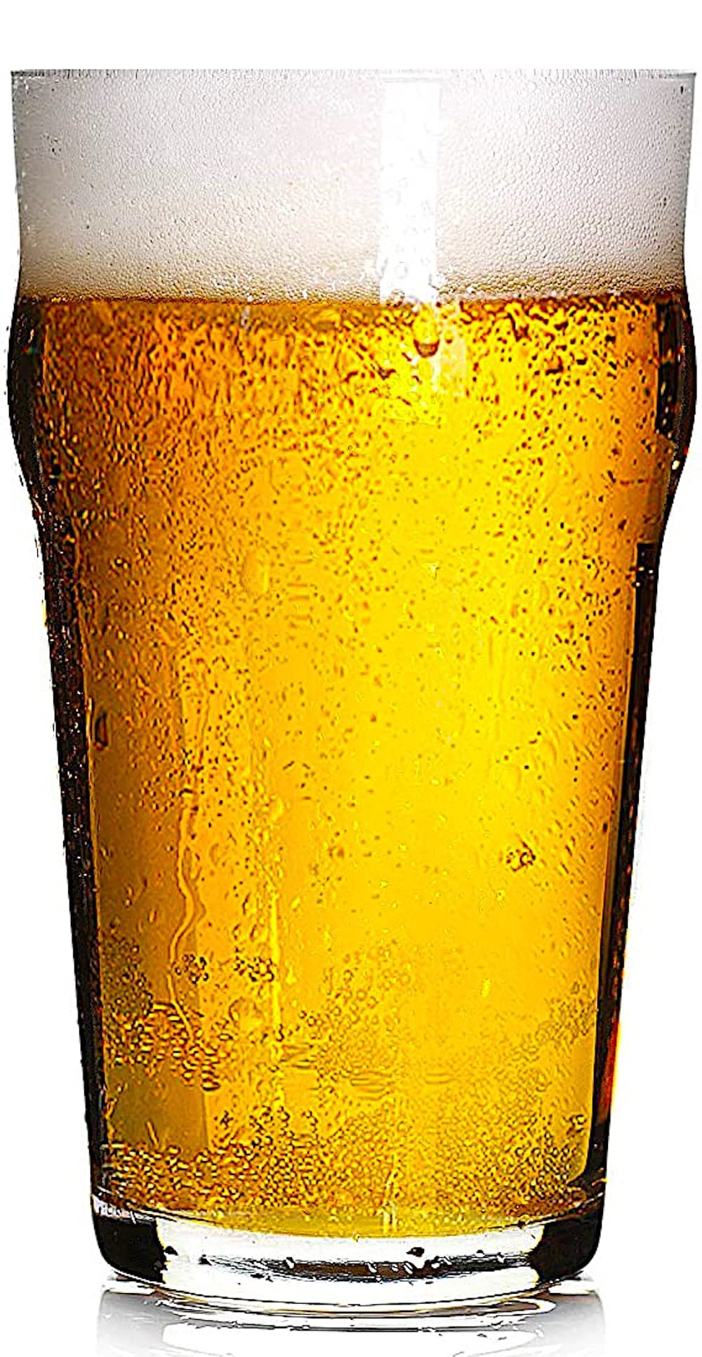 Hostelvia - Packung mit 12 Nonic Biergläsern - Bierglas, Hartglas (47cl), 47cl