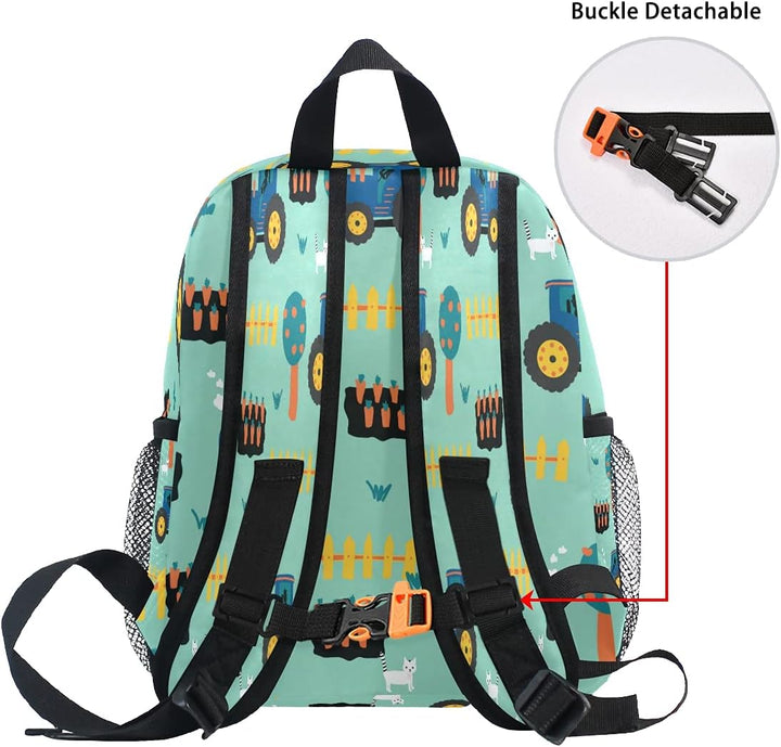 Mnsruu Nahtloser Kinderrucksack, Traktoren-Rucksack, Kleinkinder-Rucksack, Vorschultasche, Kindergar