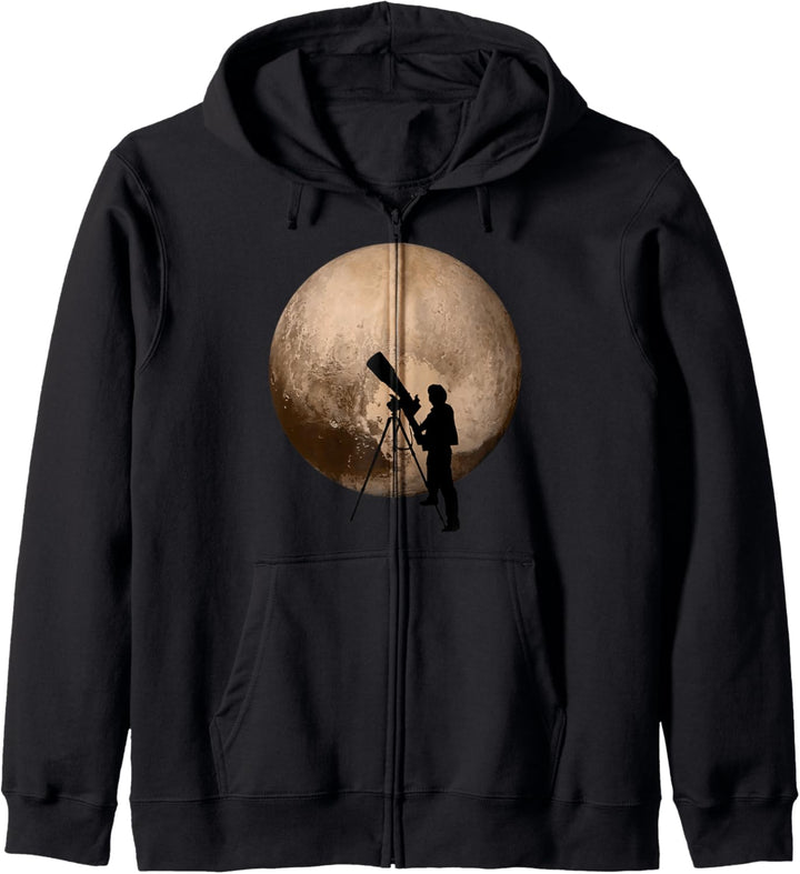 Astronomie Astrologie Planeten Sterne Pluto Geschenkidee Kapuzenjacke