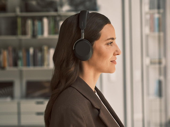 Jabra Evolve3 75 On-Ear Bluetooth Headset kabellos mit Mikrofon &amp; Ladestation für Büro, USB-A, KI-Sp