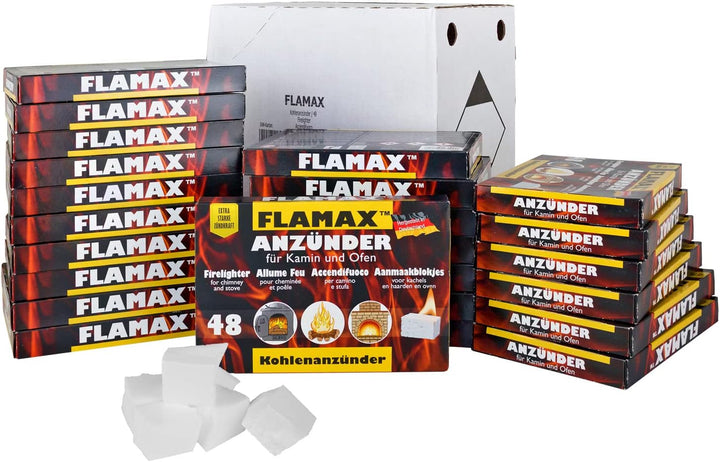 FLAMAX 576x / 1152x Anzündwürfel Kaminanzünder Kohleanzünder Anzünder Würfel Grillanzünder Ofenanzün
