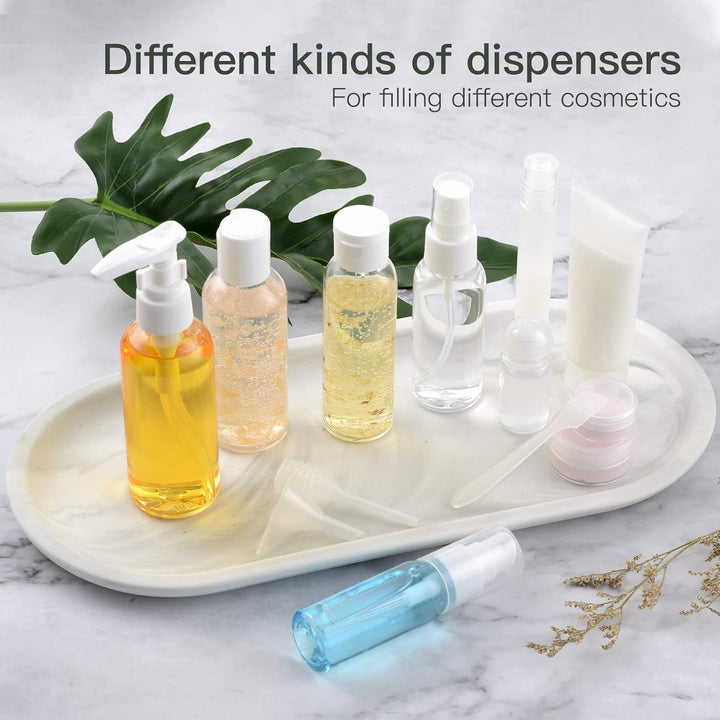 Toureal 14 Stück Leere Reiseflaschen Set (Max.100ml) Reisegrössen Behälter zum befüllen, Reiseset Fl