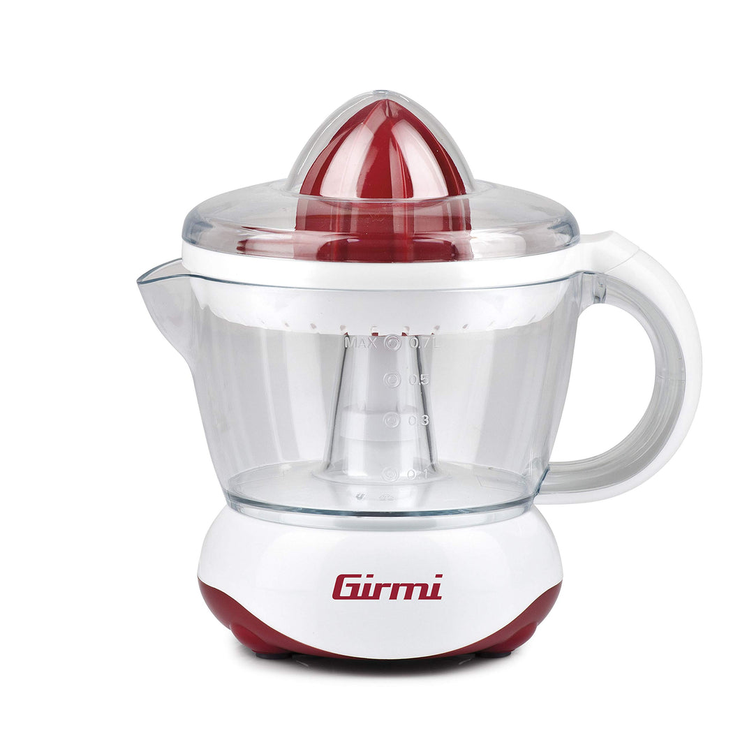 Girmi SR02 Zitruspresse, 25 W, Kunststoff, Weiss/Rot Weiss / Rot, Weiss / Rot