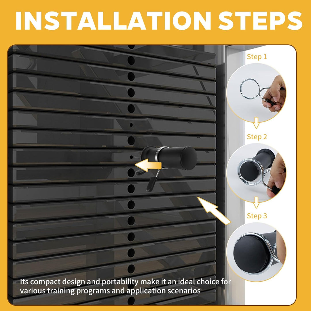 Gym Pin Extender mit 1 x Spring Clip, Gympin Weight Stack, Gym Pin für Zusatzgewicht, Durchmesser 8