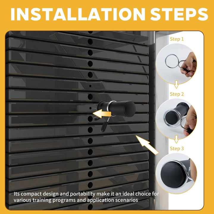 Gym Pin Extender mit 1 x Spring Clip, Gympin Weight Stack, Gym Pin für Zusatzgewicht, Durchmesser 8