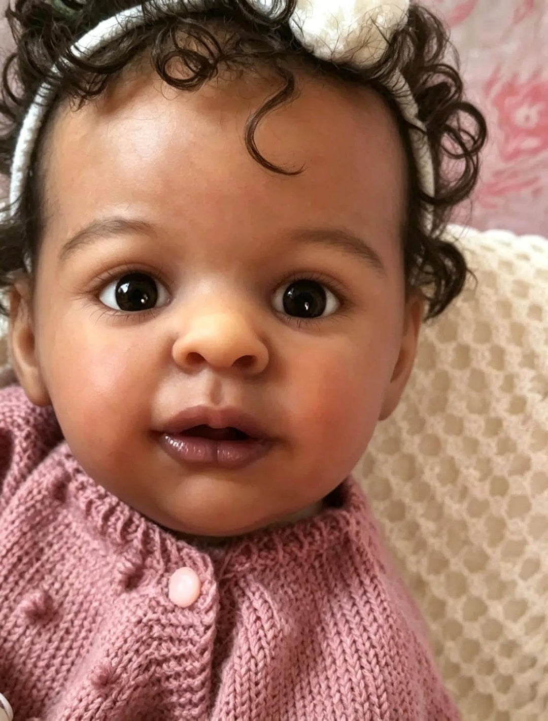 Zero pam Reborn Baby Mädchen, 48cm Reborn Baby Vollsilikon Lebensecht Puppe Mit Haaren, Realistisch