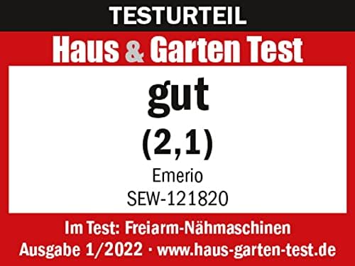 Emerio Nähmaschine für Kinder & Anfänger, SEW-121820, 12 Stichmuster, Mini Nähmaschine mit Fusspedal